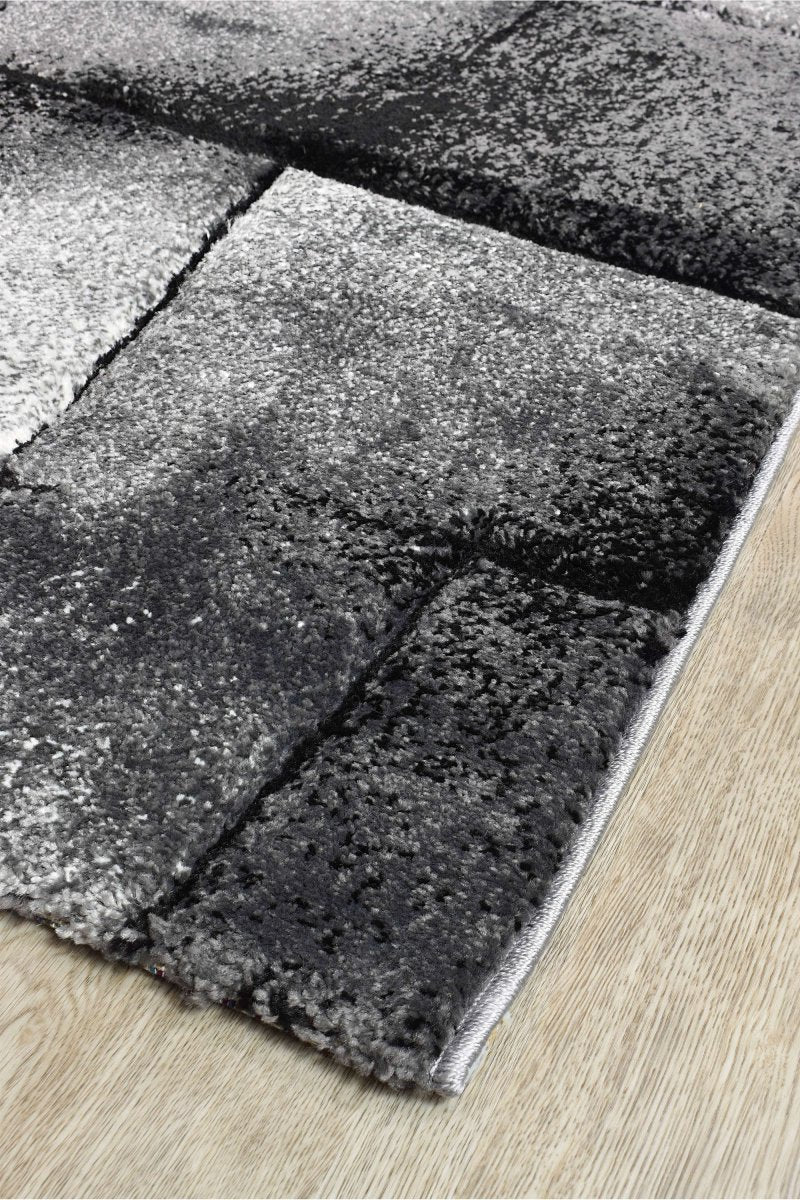 Sol Grey Squares Rug