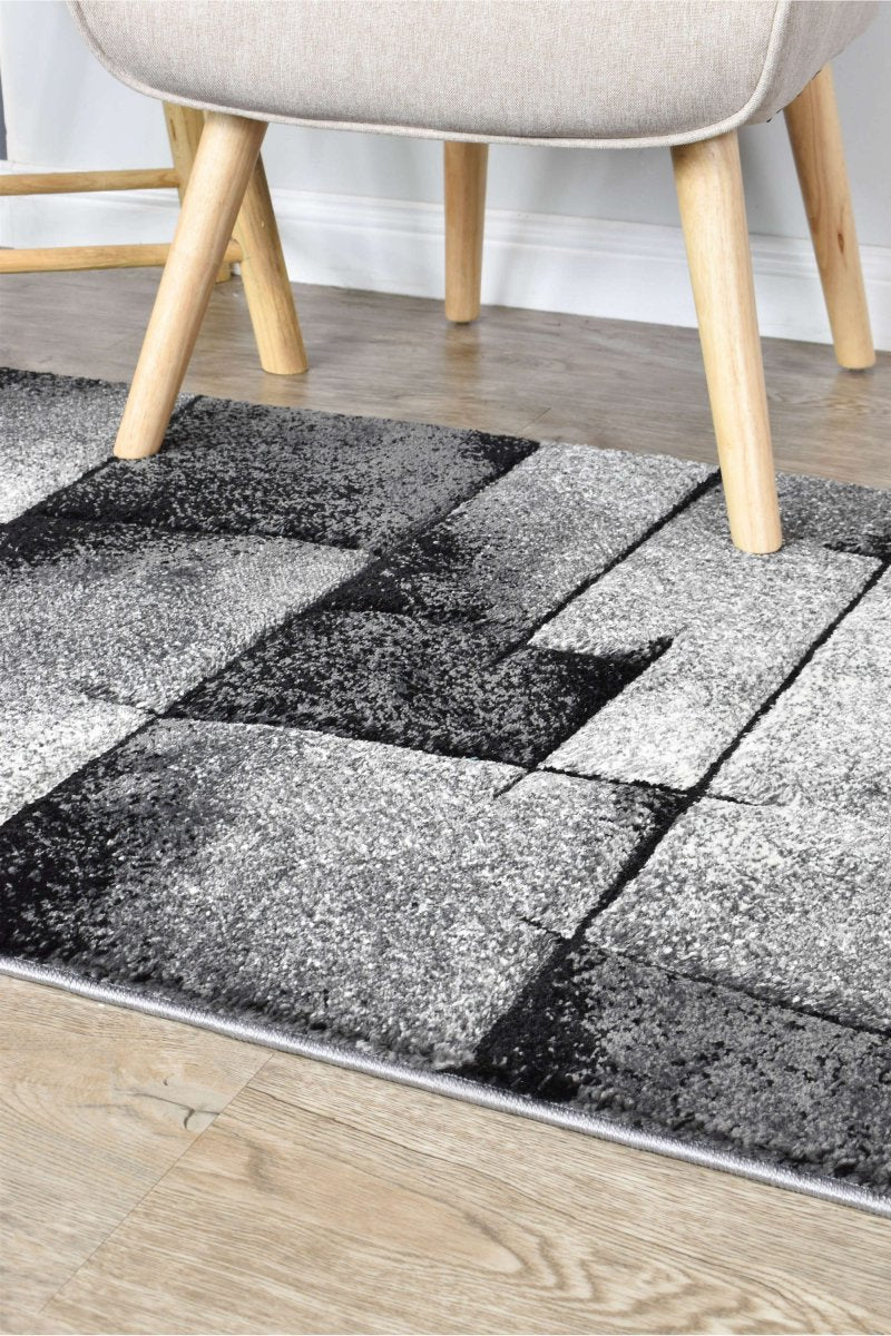 Sol Grey Squares Rug