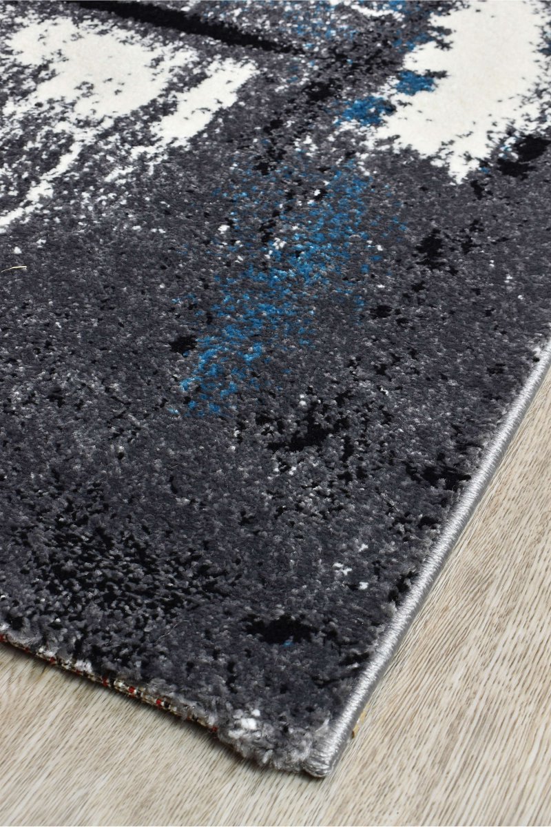 Sol Grey Turquoise Modern Rug