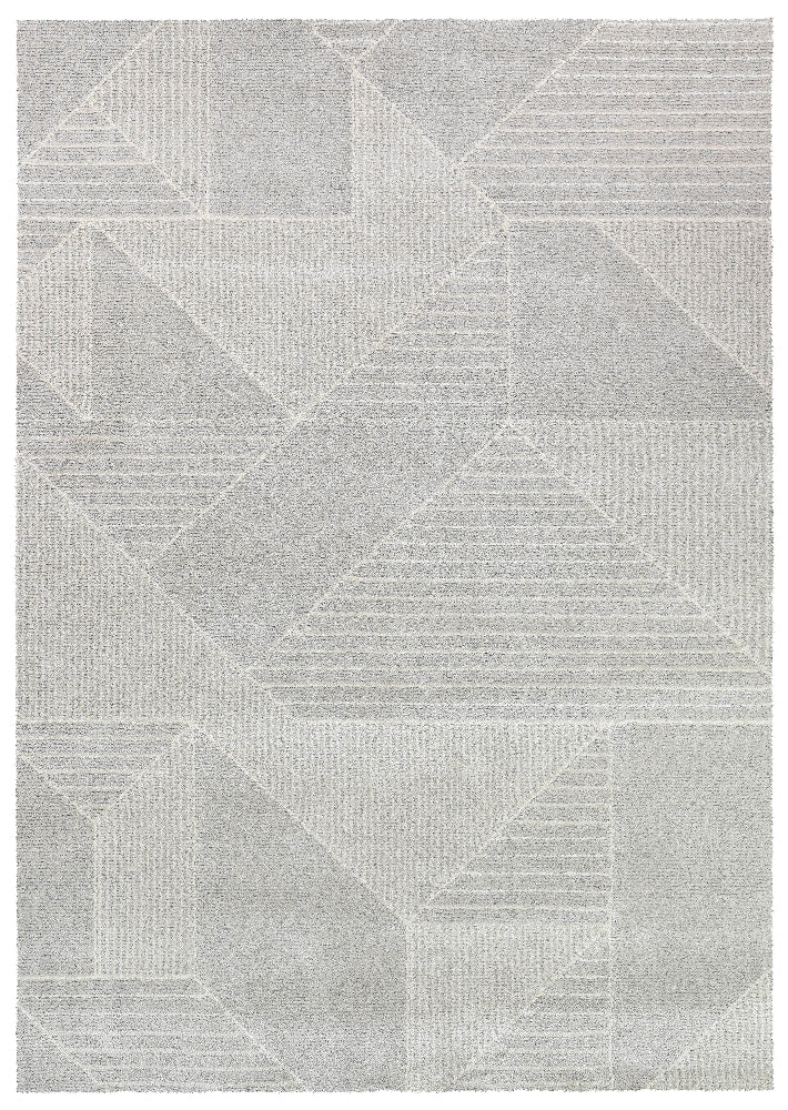 Solana Geoline Grey Modern Rug