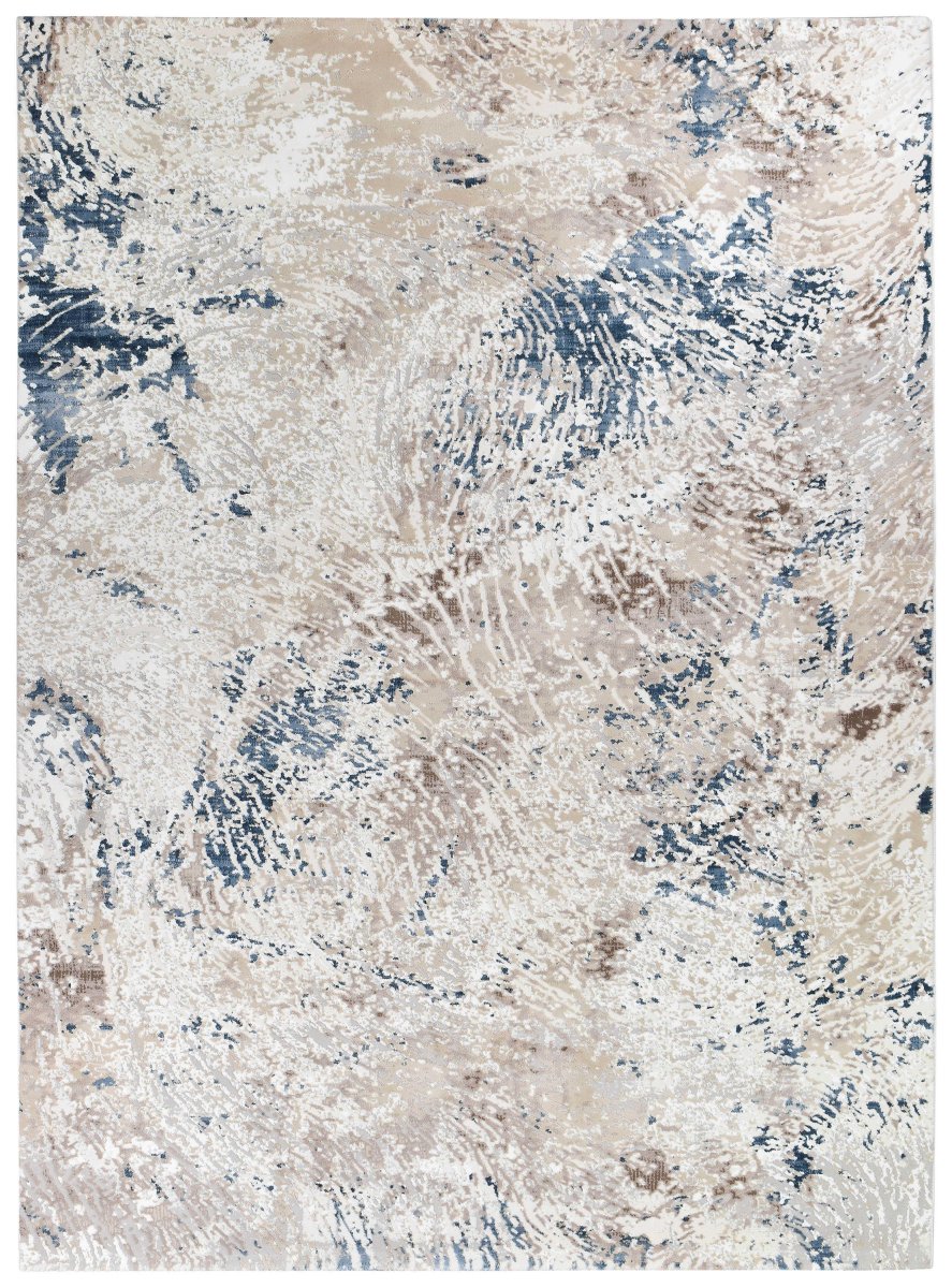 Storm Blue Beige Modern Rug