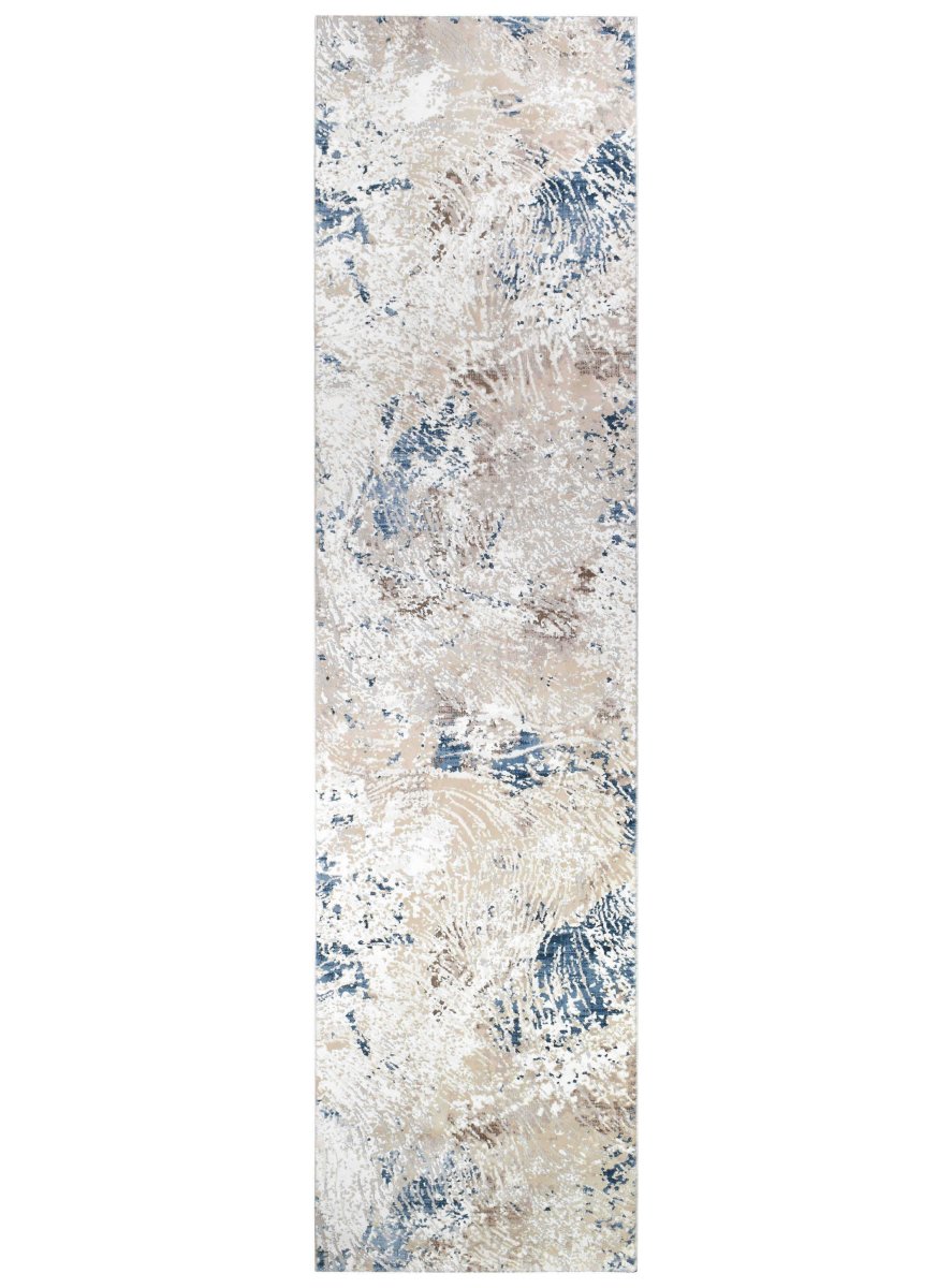 Storm Blue Beige Modern Rug