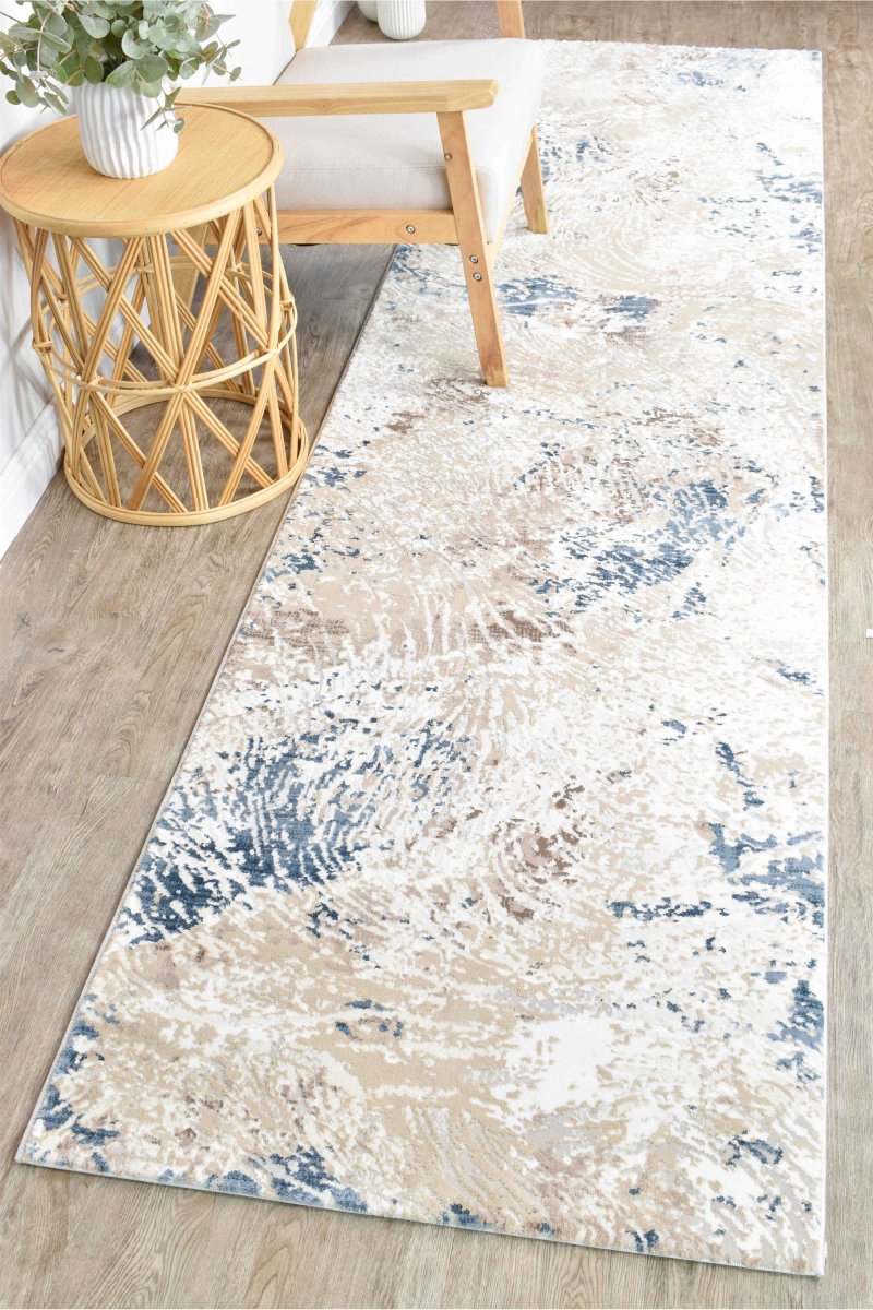 Storm Blue Beige Modern Rug