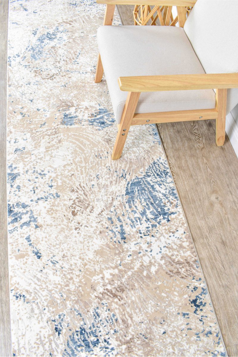 Storm Blue Beige Modern Rug