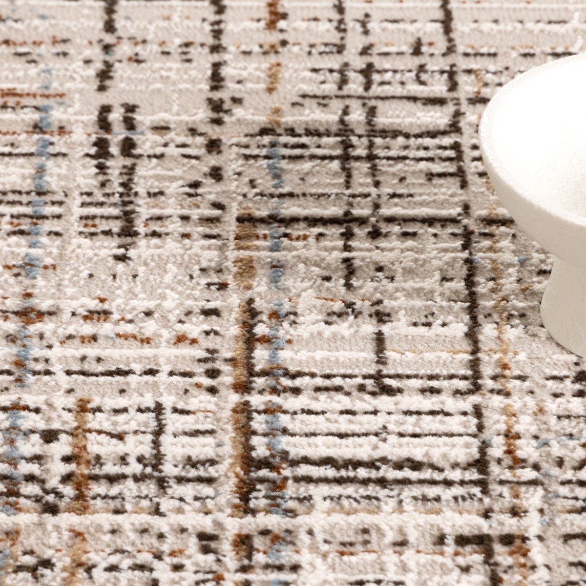 Sustaina Light Blue White Modern Rug