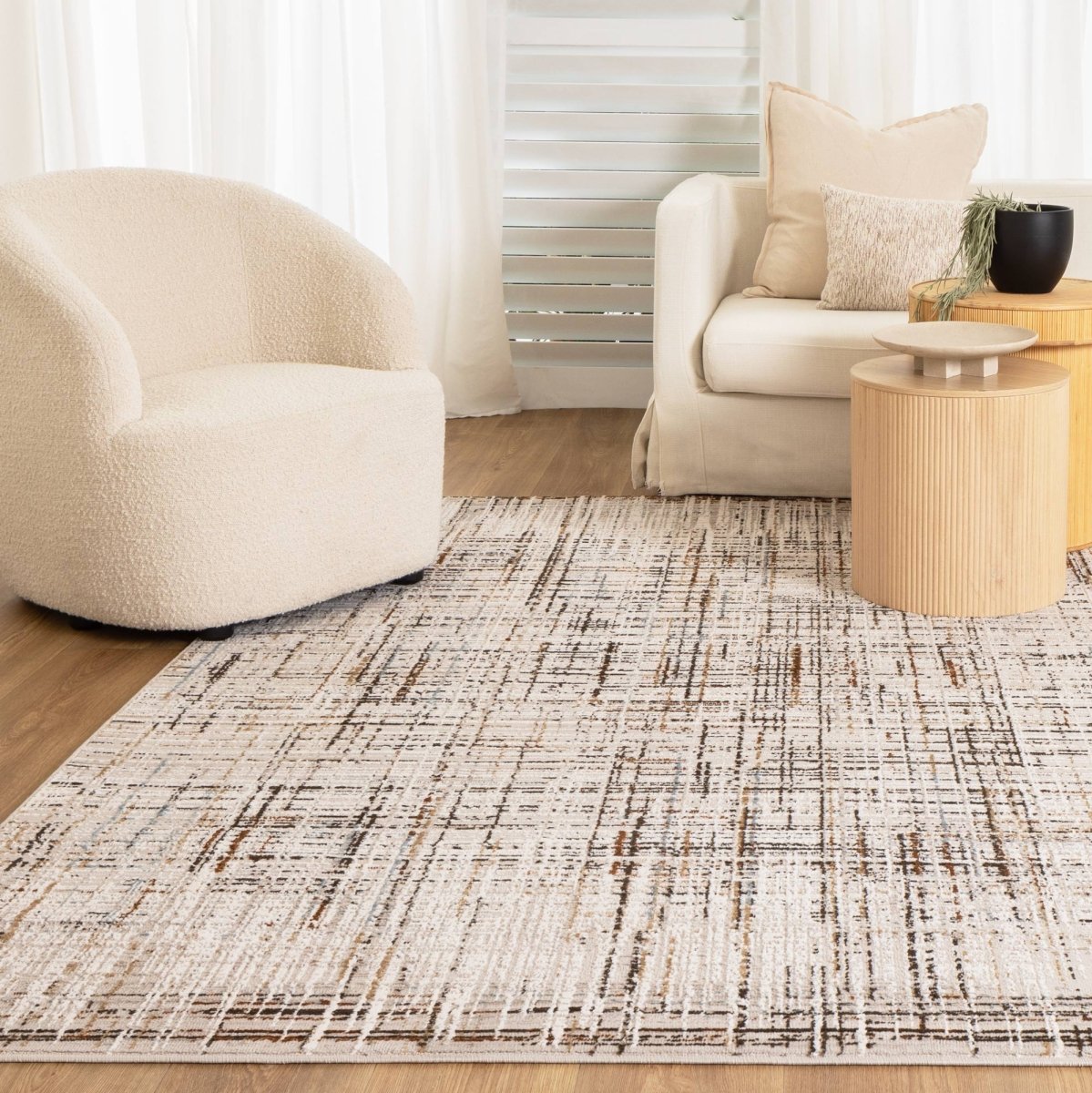 Sustaina Light Blue White Modern Rug