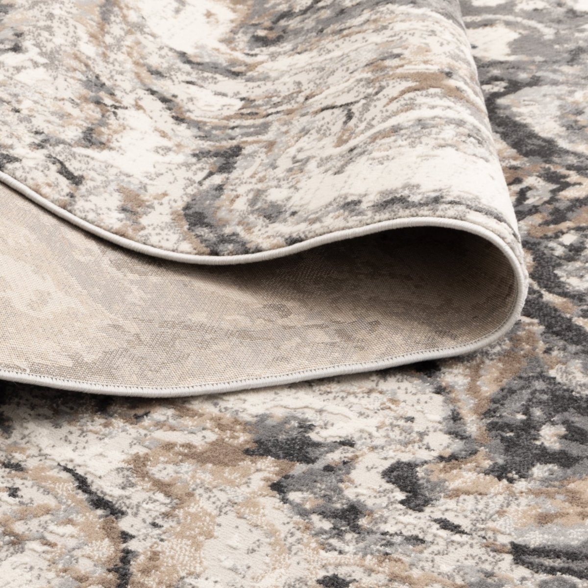 Sustaina White Dark Grey Modern Rug