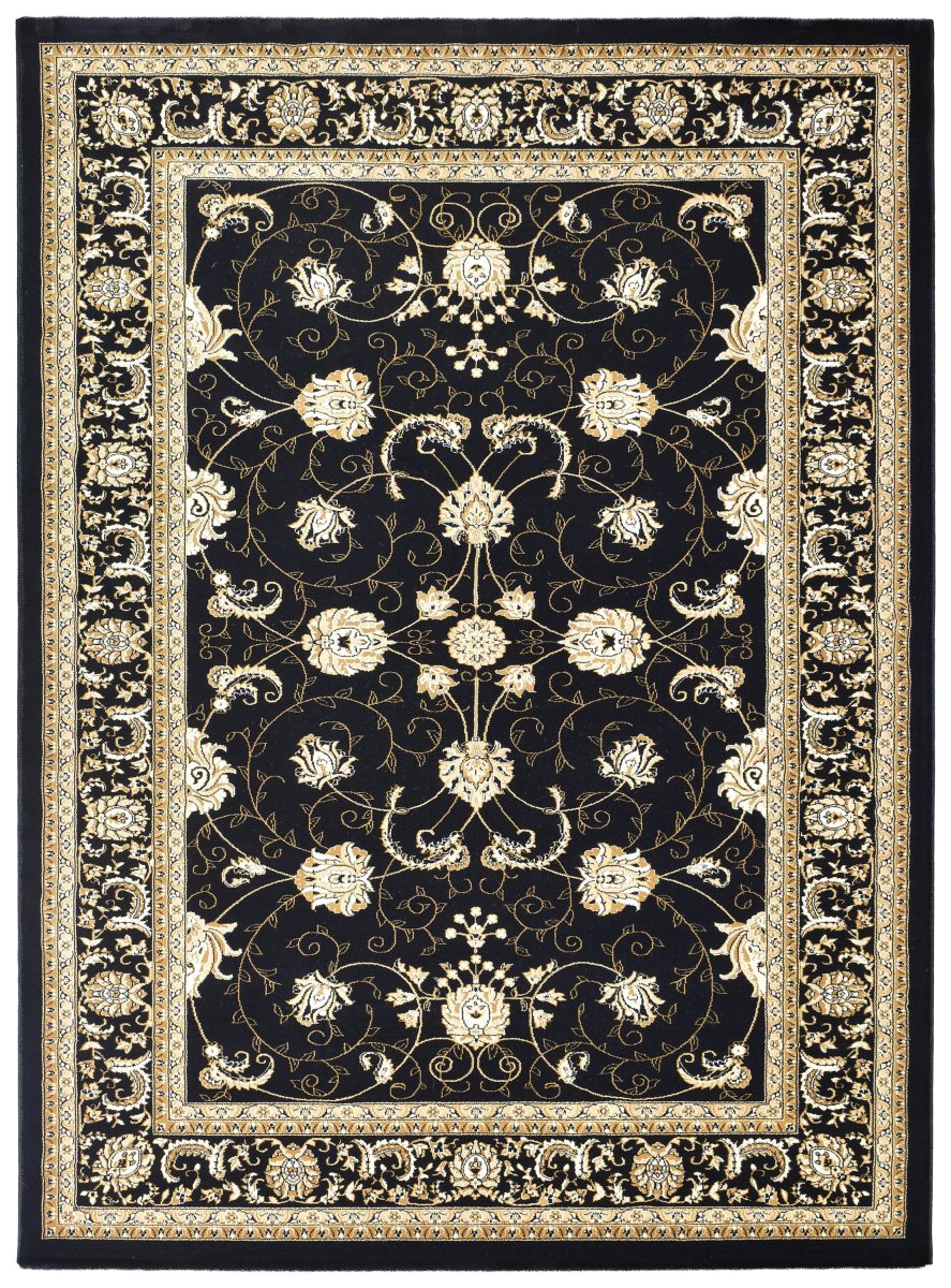 Tamar Floral Black Rug