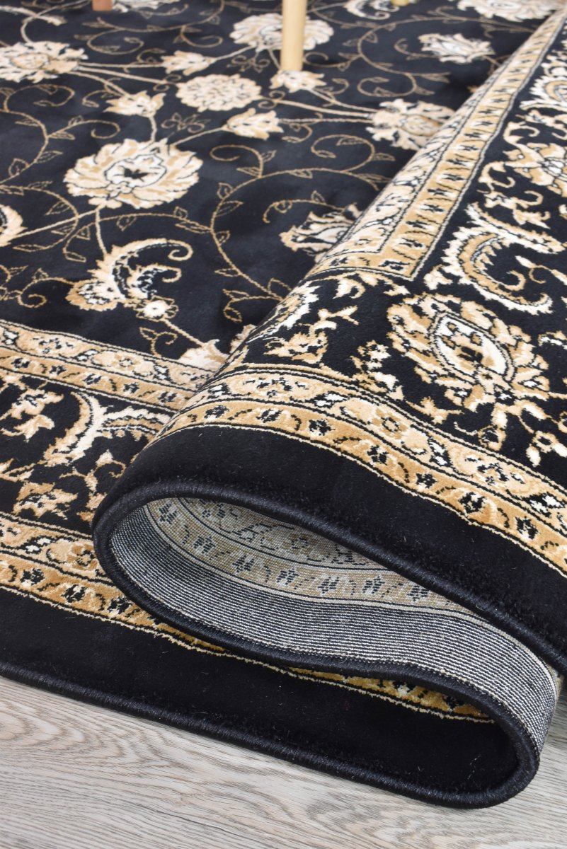 Tamar Floral Black Rug