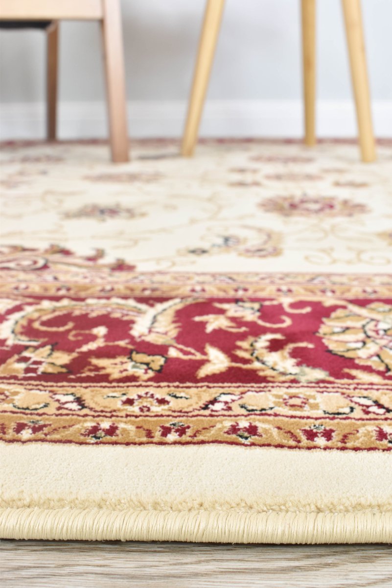 Tamar Floral Cream Red Rug