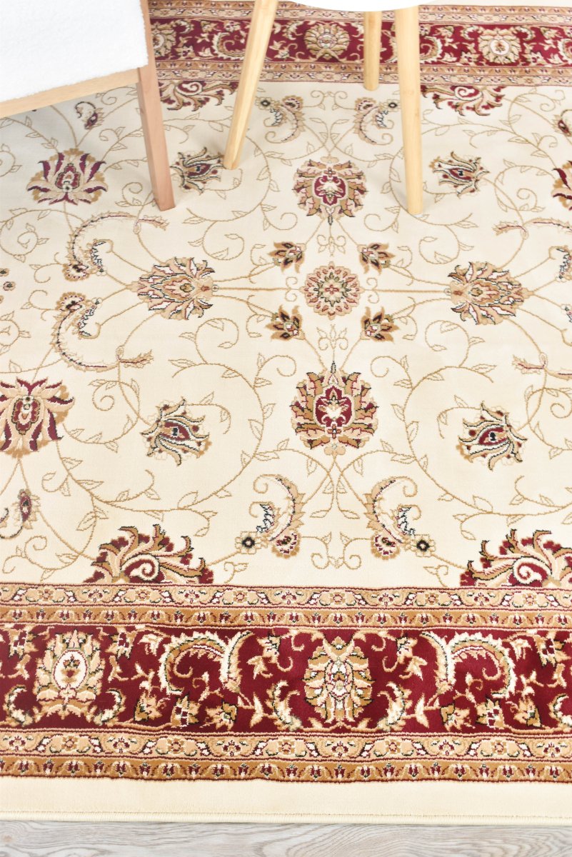 Tamar Floral Cream Red Rug