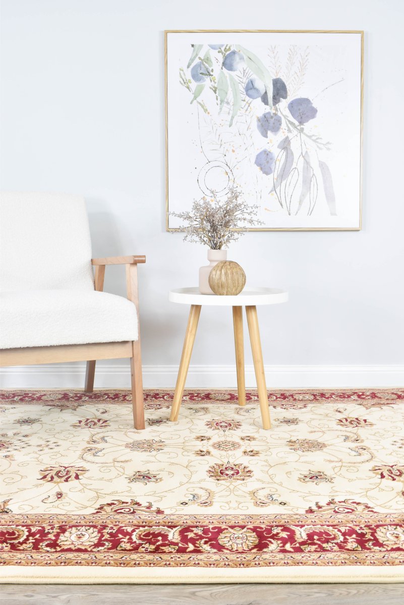 Tamar Floral Cream Red Rug