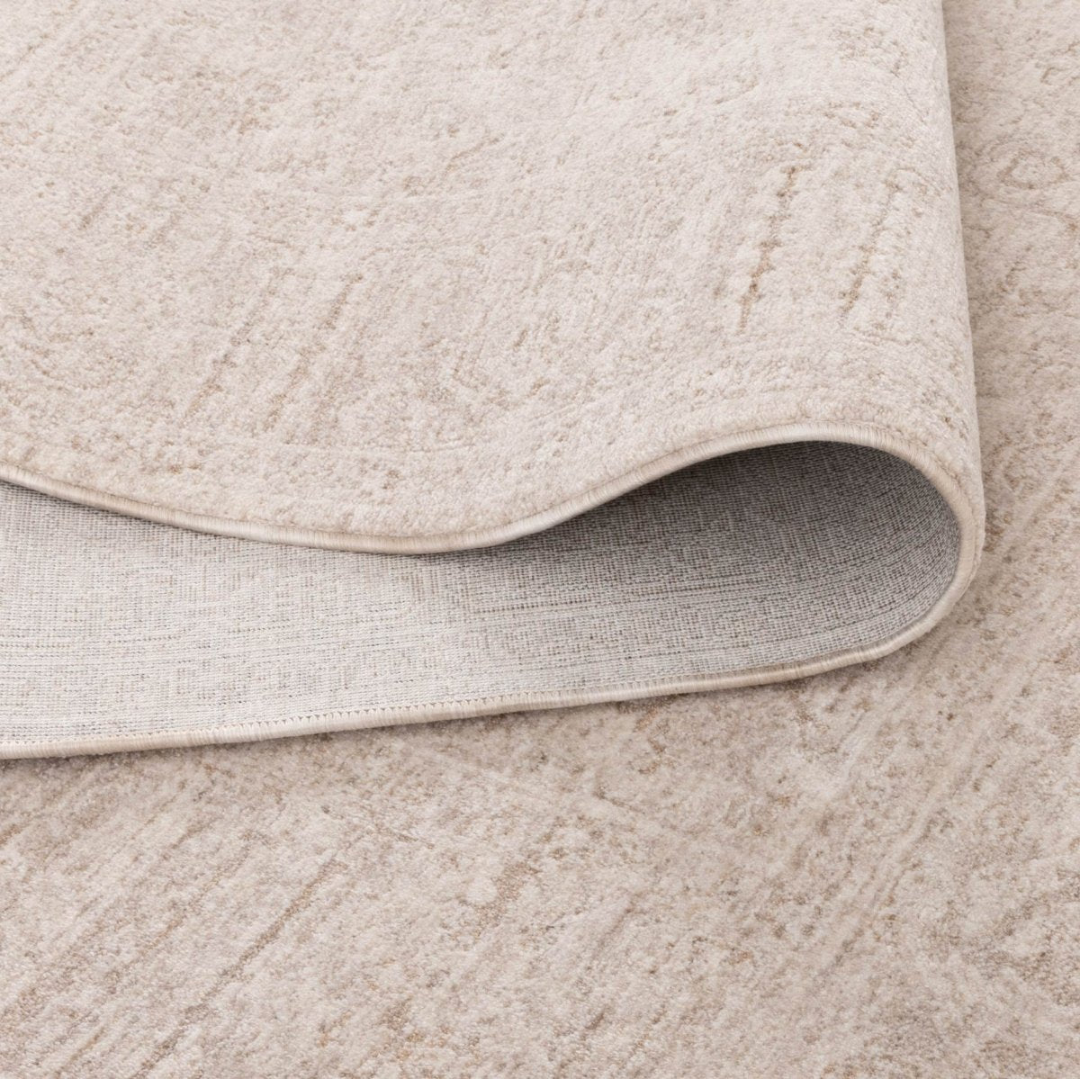 Tarra Distressed Border Beige Rug