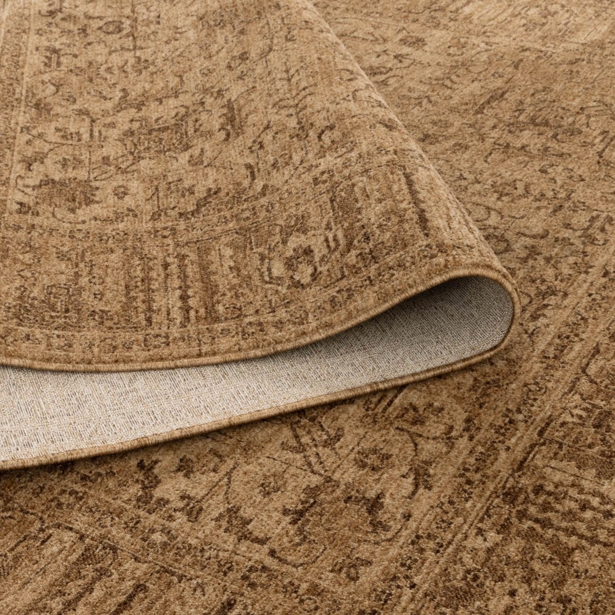 Tarra Distressed Border Mustard Rug