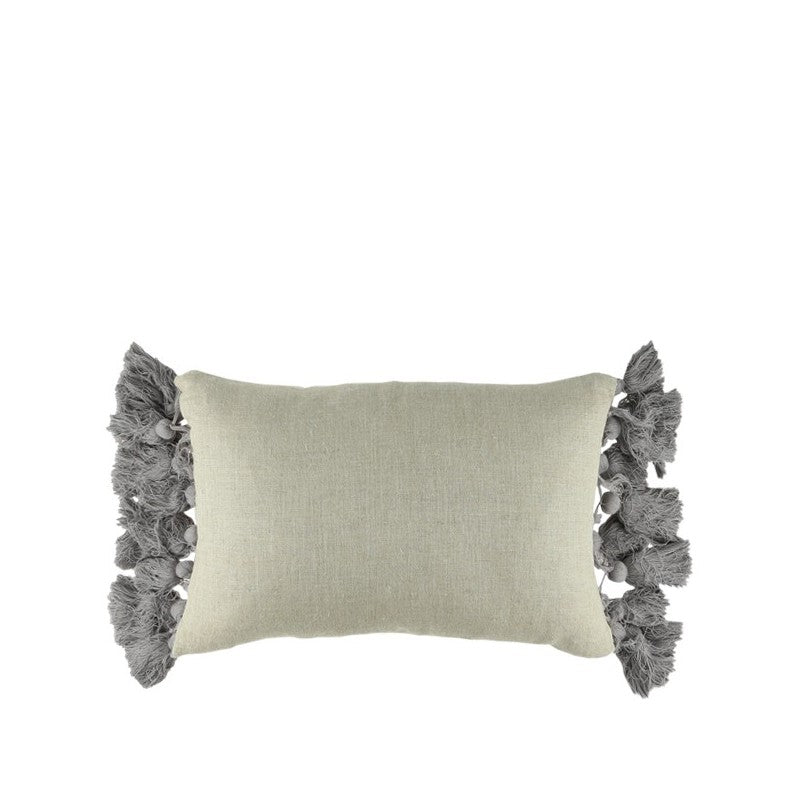 Tassel Slim Grey Cushion 55x35cm CUSHIONS > Cotton_Linen | Ruggy