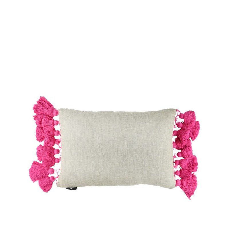 Tassel Slim Pink Cushion 55x35cm CUSHIONS > Cotton_Linen | Ruggy