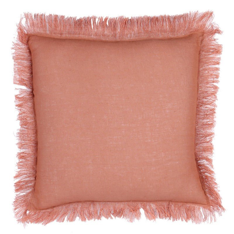 Tassel Terracotta Cushion 50x50cm CUSHIONS > Cotton_Linen | Ruggy