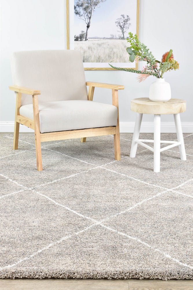 Thorne Diamond Shaggy Rug