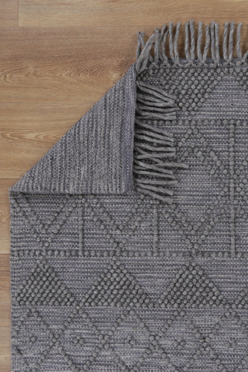 Treasure Inca Grey Multi Wool Rug Area Rug | Ruggy