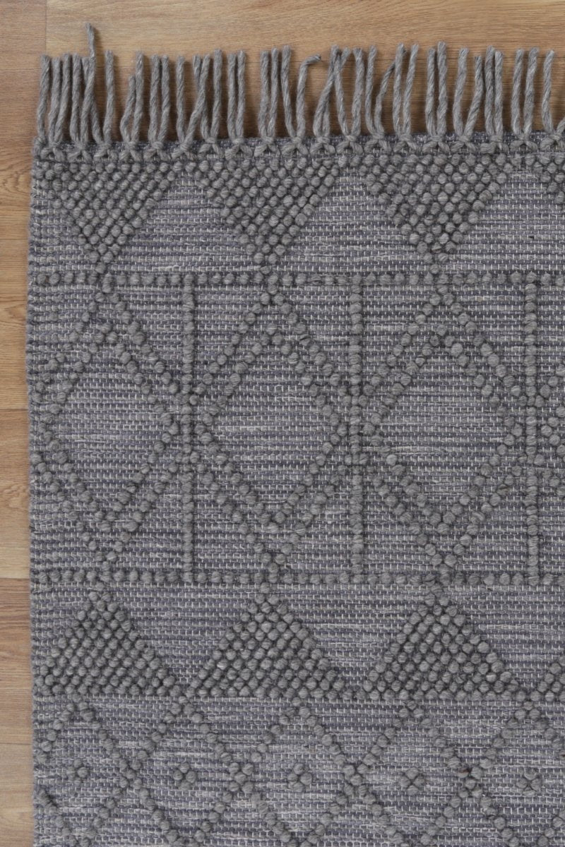 Treasure Inca Grey Multi Wool Rug Area Rug | Ruggy