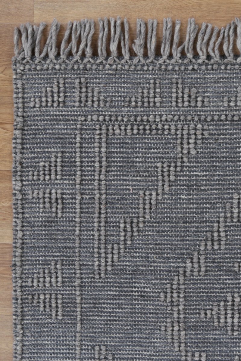 Treasure Ornamental Grey Multi Wool Rug Area Rug | Ruggy