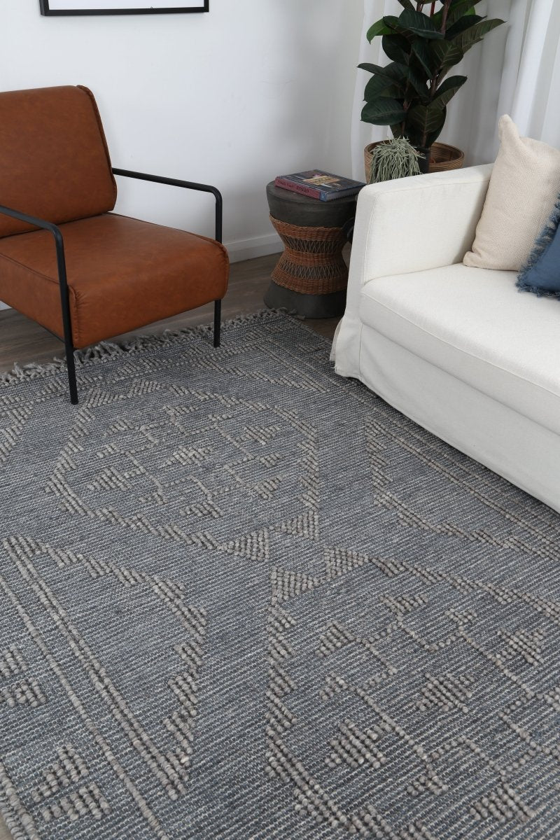 Treasure Ornamental Grey Multi Wool Rug Area Rug | Ruggy