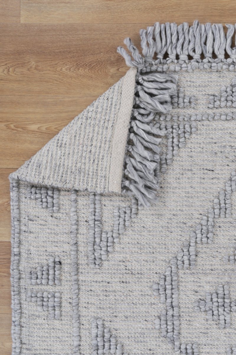 Treasure Ornamental Light Grey Wool Rug Area Rug | Ruggy