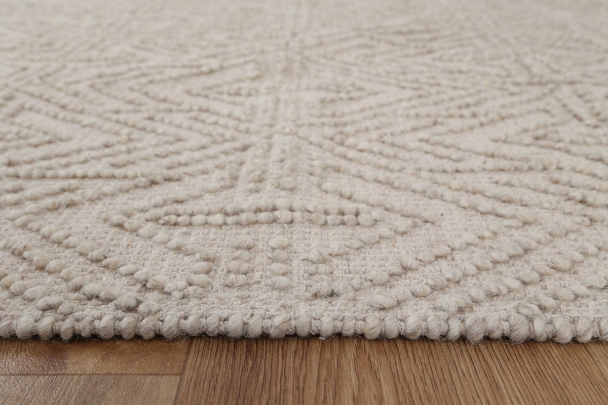 Treasure Tribal Beige Wool Rug Area Rug | Ruggy