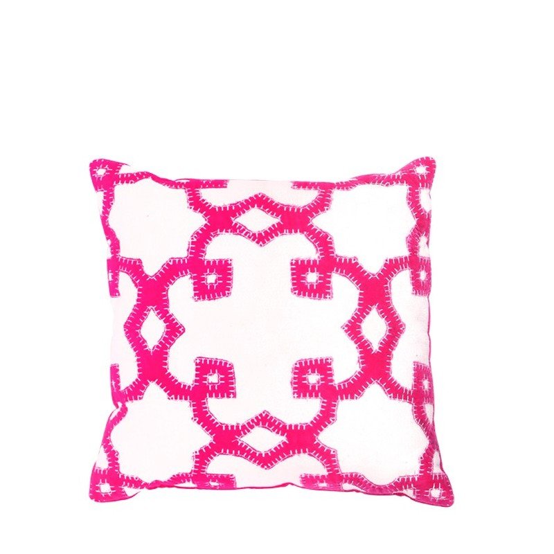 Trellis Pink Cushion 45x45cm Cushions | Ruggy