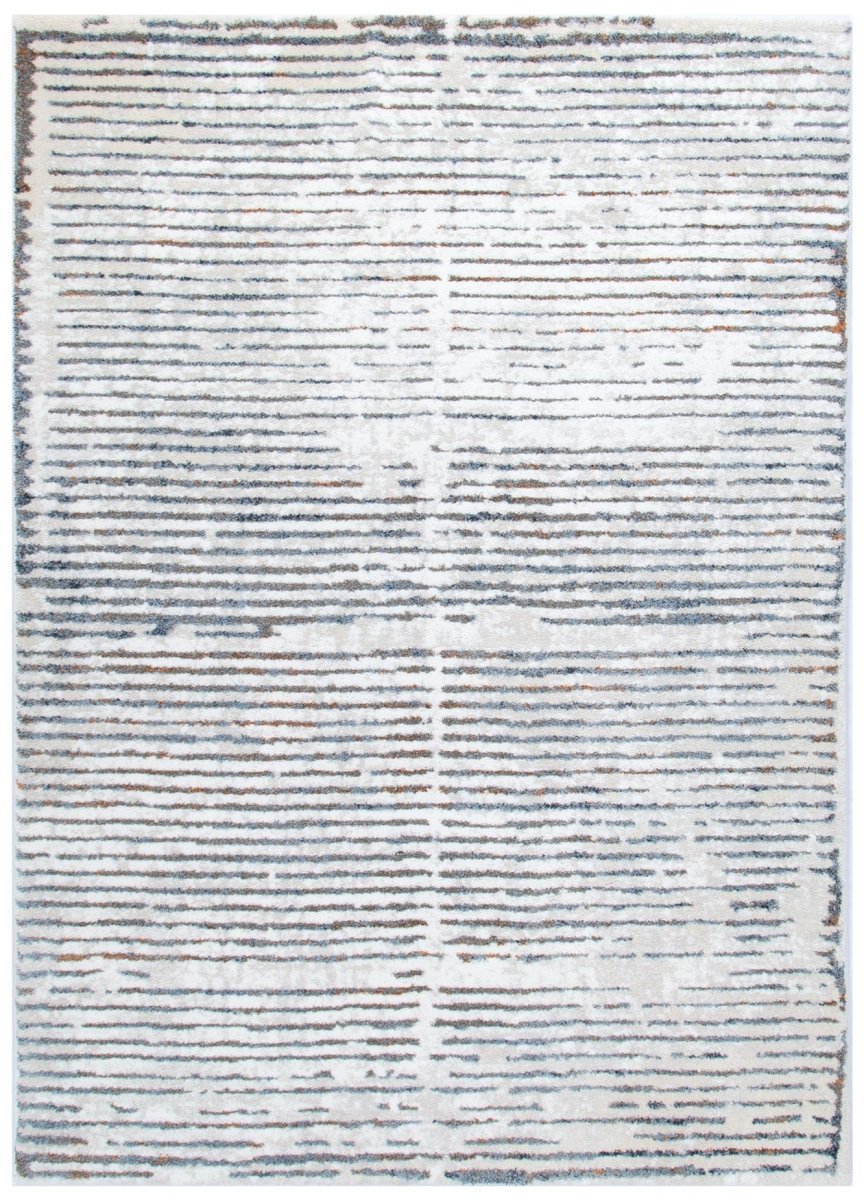 Velar Distressed Lines Blue Rug