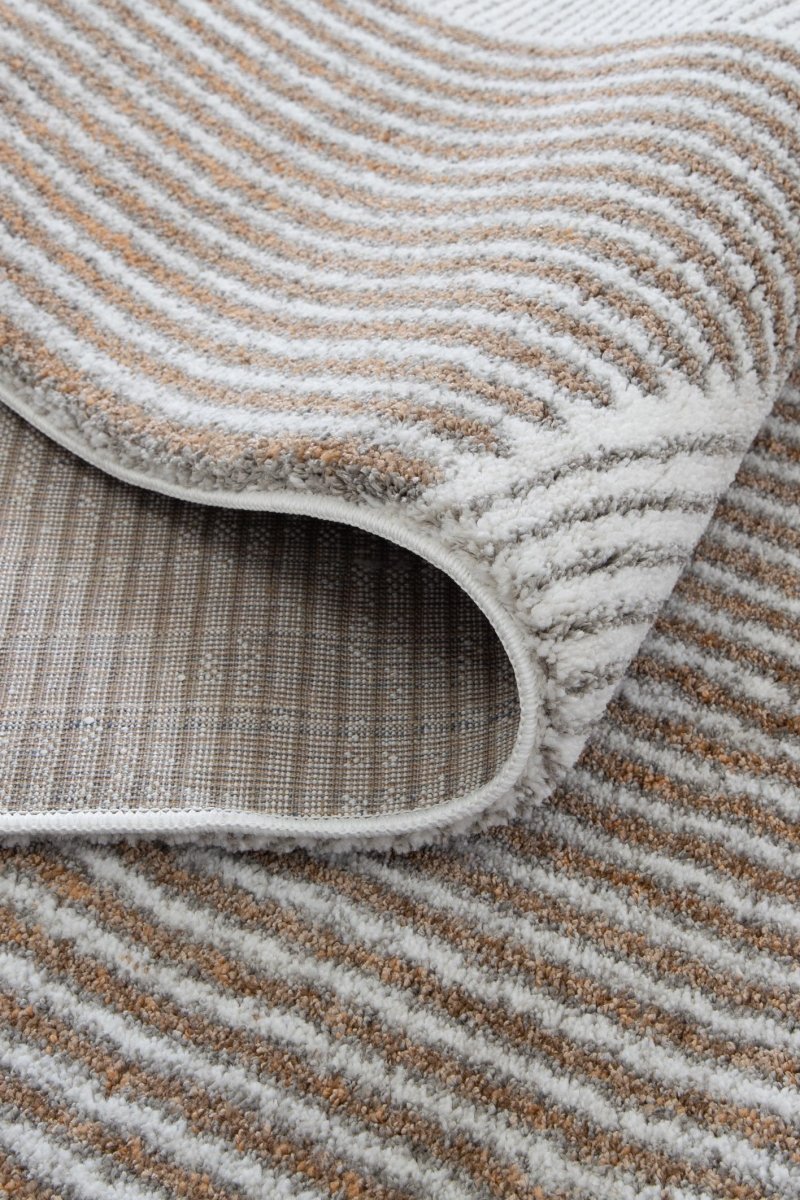 Velar Geo Lines Beige Grey Rug