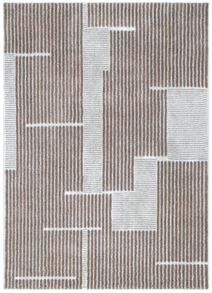 Velar Geo Lines Beige Grey Rug