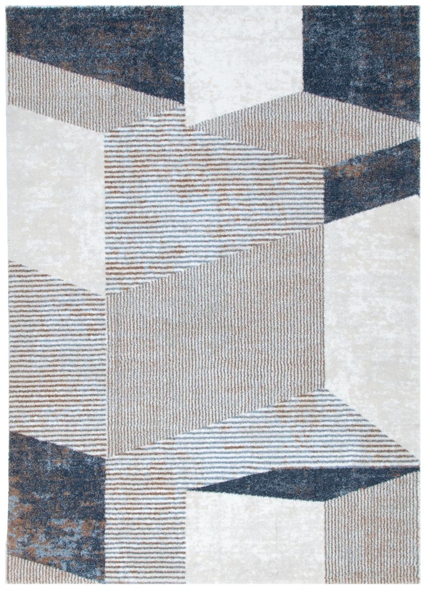 Velar Geometric Shapes Blue Multi Rug