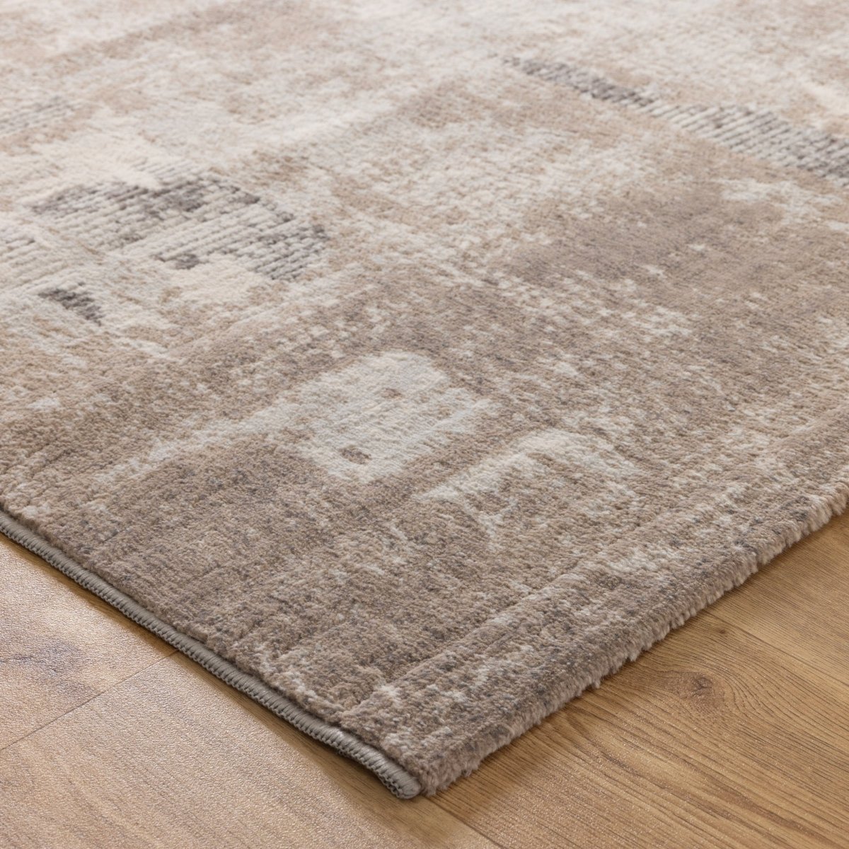 Velvet Abstract Beige Modern Rug Area Rug | Ruggy