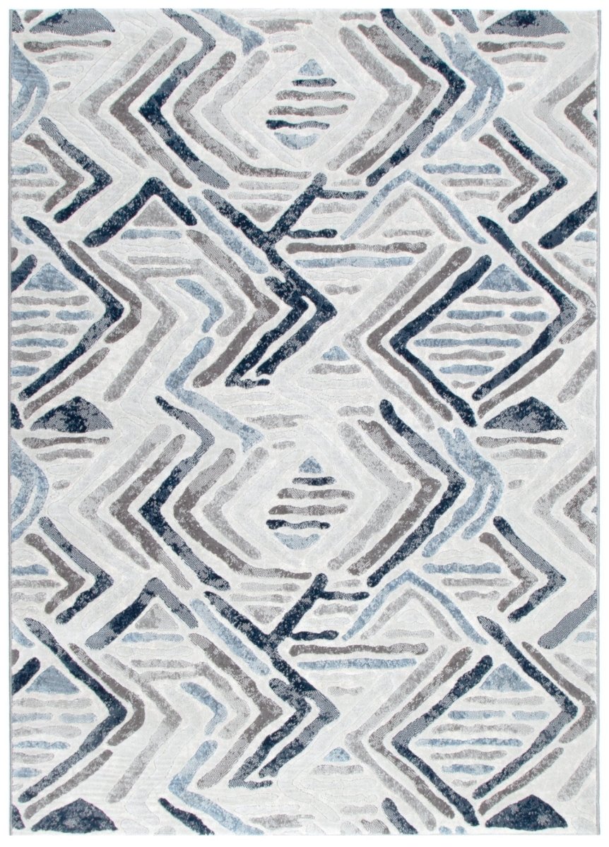 Velvet Diamond Blue Grey Modern Rug Area Rug | Ruggy