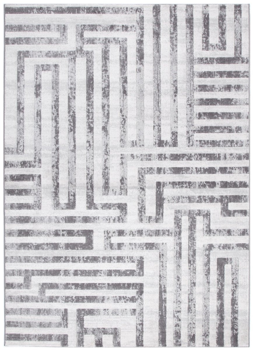 Velvet Maze Grey Modern Rug Area Rug | Ruggy