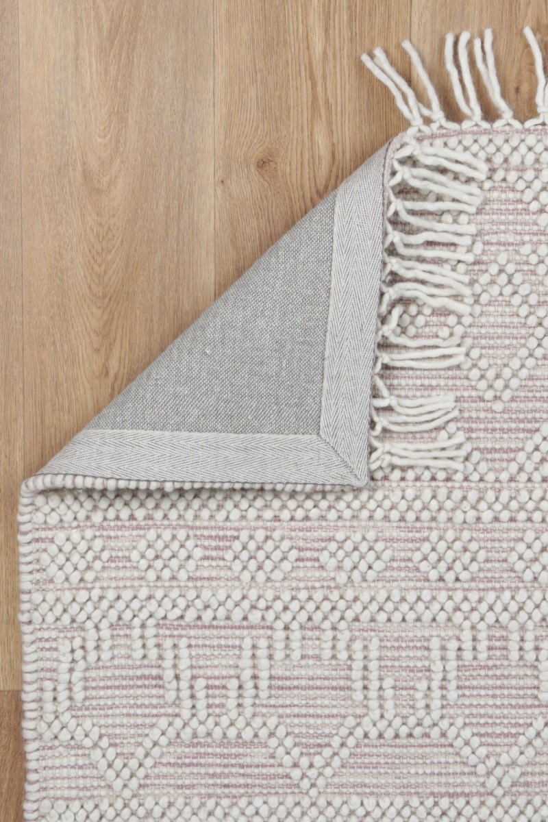 Vista Mia Blush Wool Rug Area Rug | Ruggy