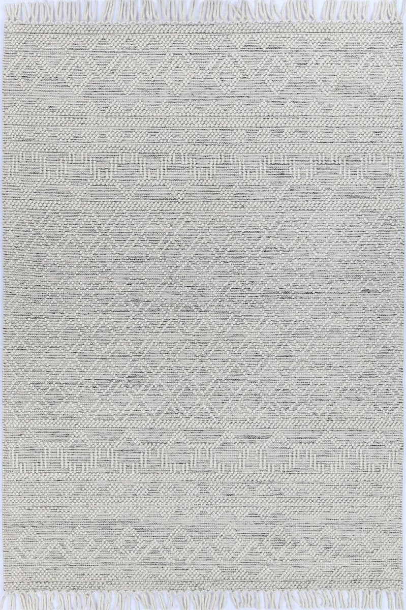 Vista Mia White & Black Wool Rug Area Rug | Ruggy