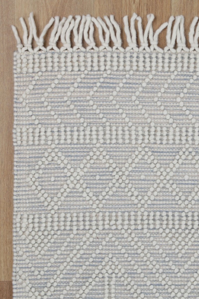 Vista Zoe Blue Wool Rug Area Rug | Ruggy