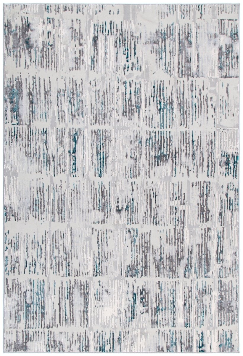 Vita Abstract Grey Blue Rug