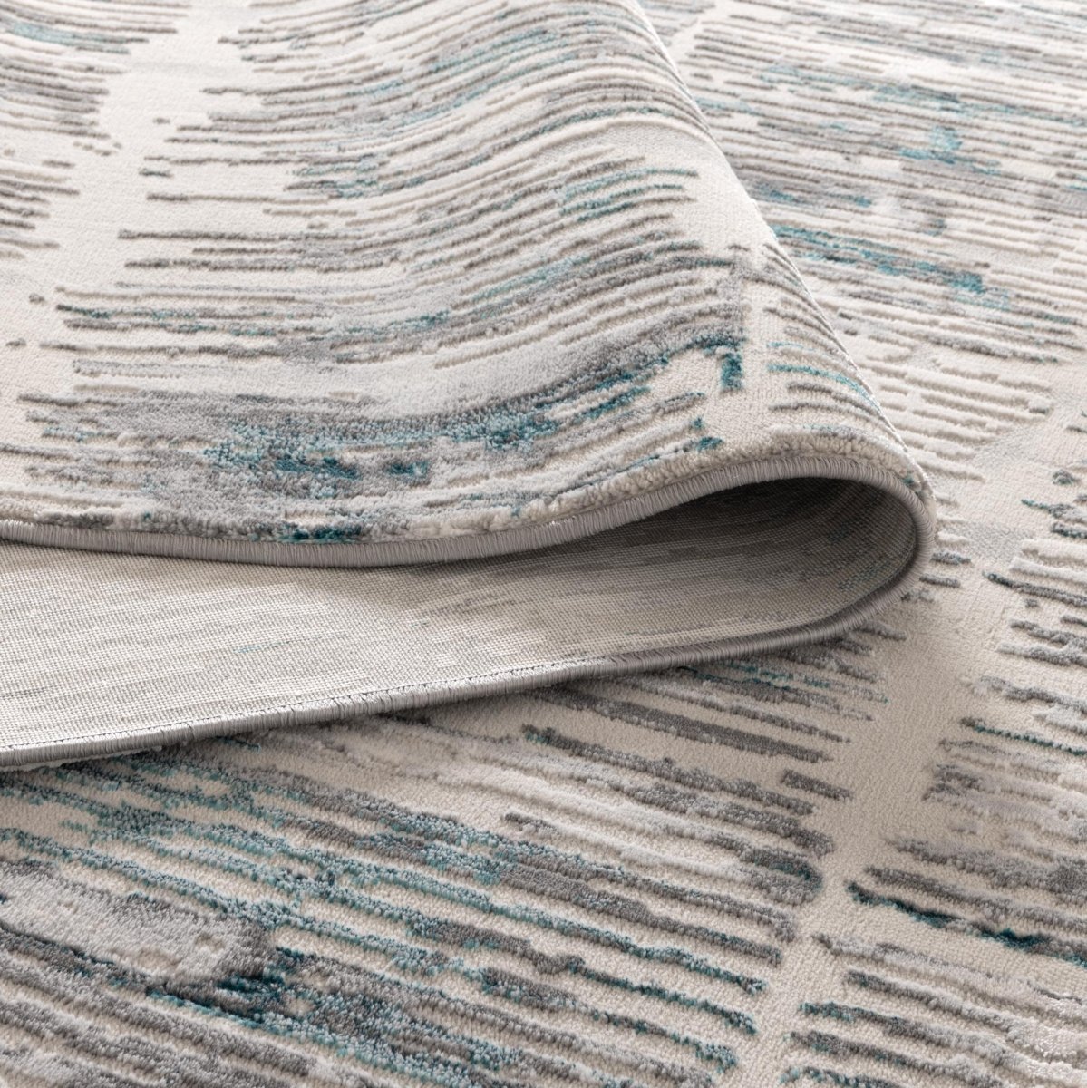 Vita Abstract Grey Blue Rug