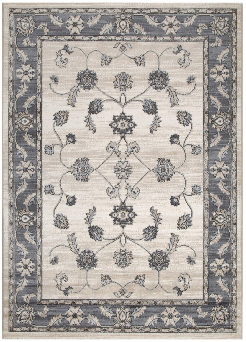 Vivid Cream Grey Rug