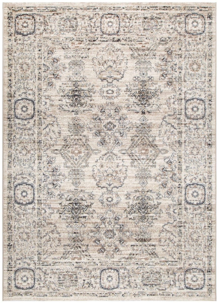 Vivid Cream Grey Rug