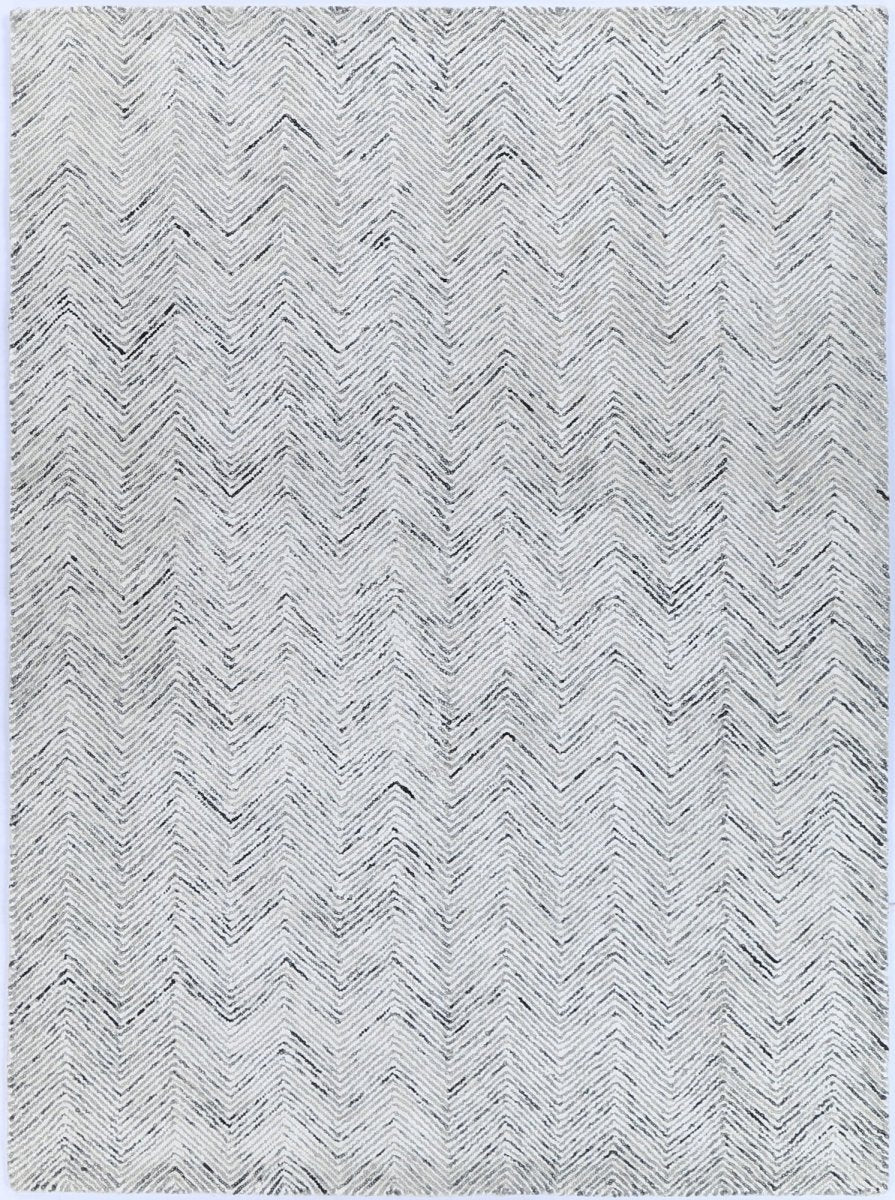 Woodland Herringbone Grey Wool Rug Area Rug | Ruggy