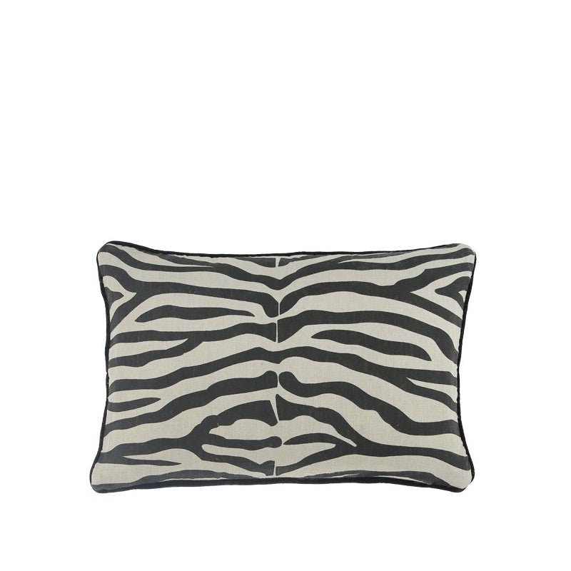 Zebra Black Cushion 60x40cm Cushions | Ruggy