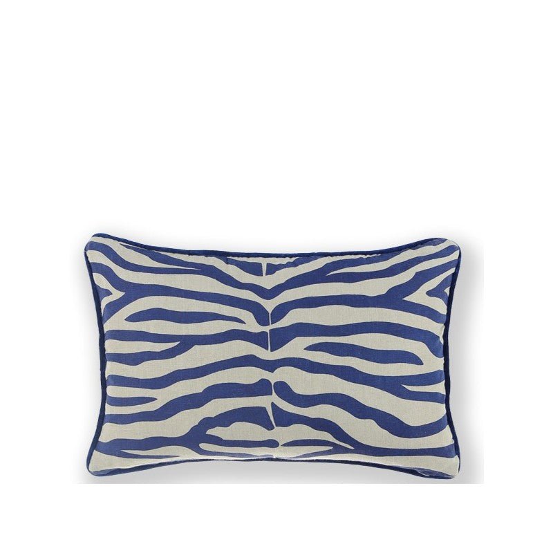 Zebra Navy Cushion 60x40cm Cushions | Ruggy