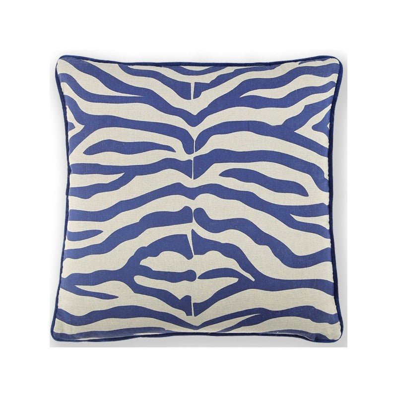 Zebra Navy Cushion 60x60cm Cushions | Ruggy