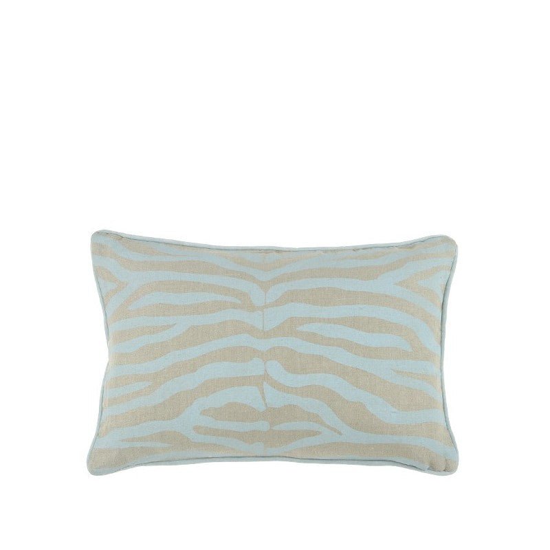 Zebra Pale Blue Cushion 60x40cm Cushions | Ruggy