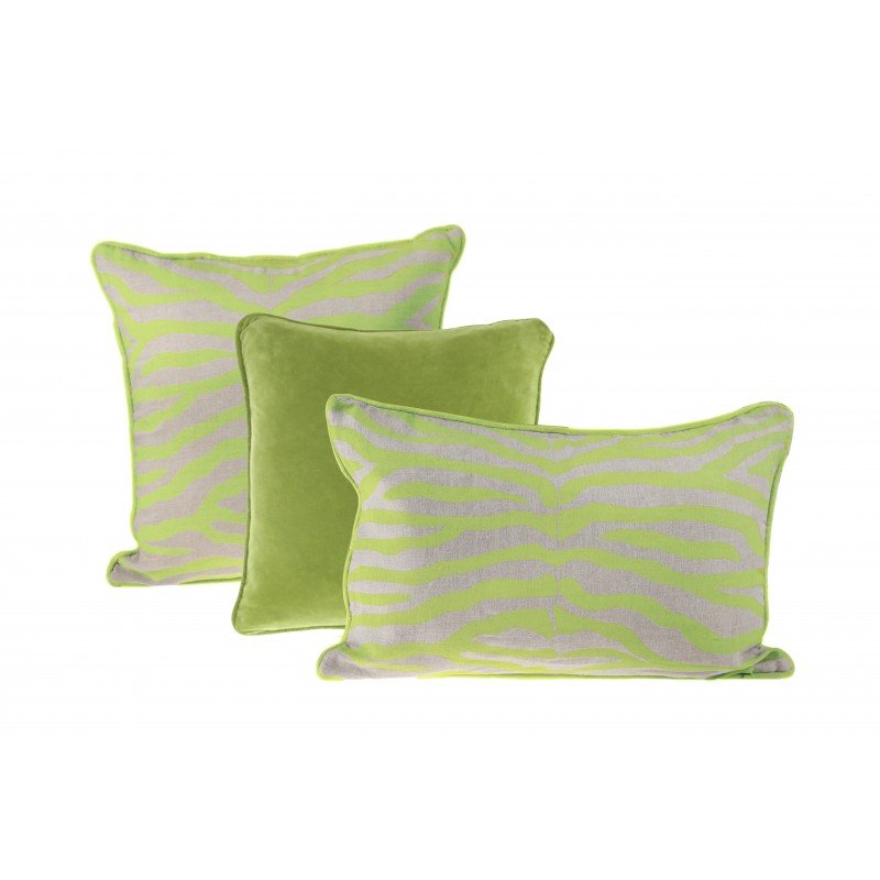 Zebra Pesto Cushion 45x45cm Cushions | Ruggy