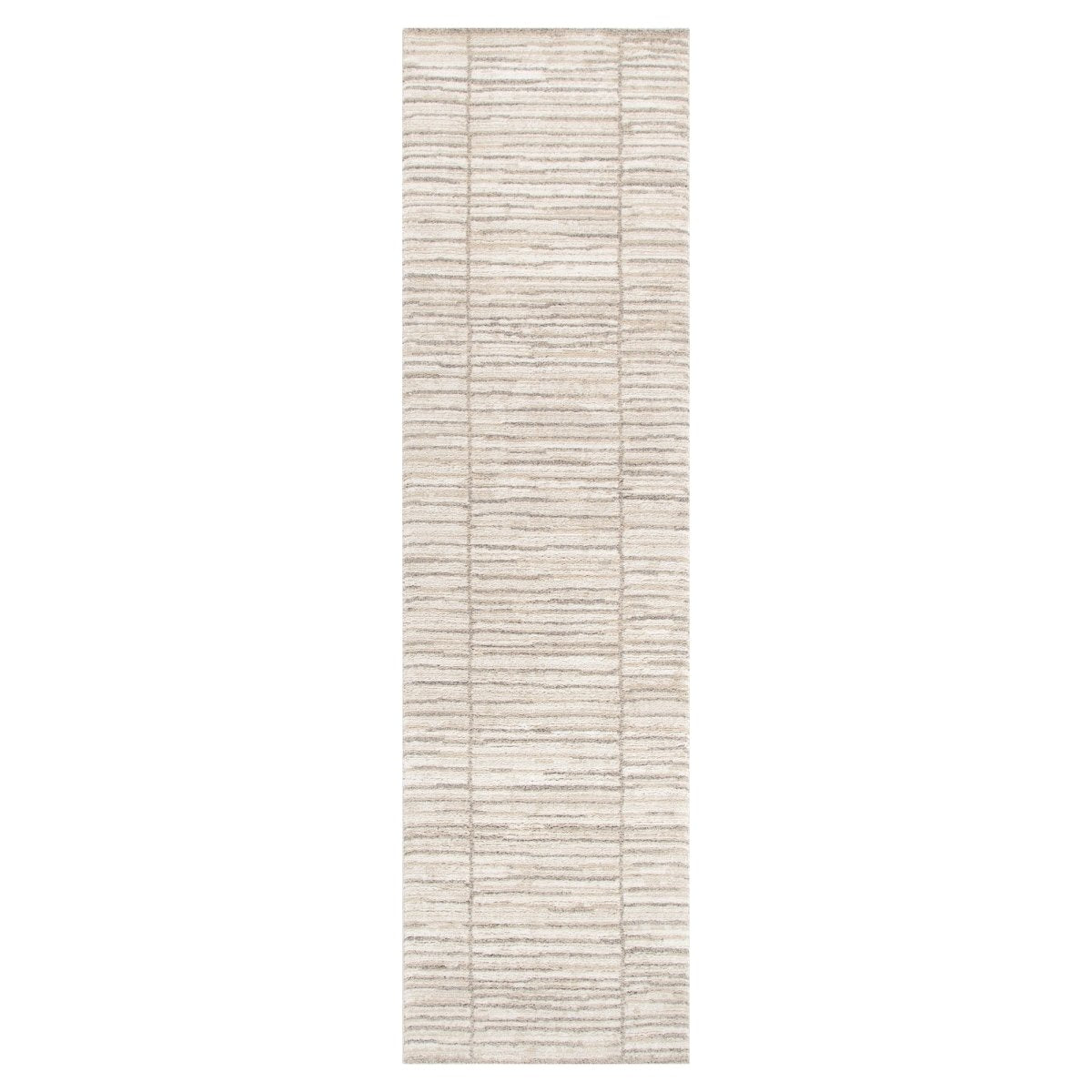 Zenda Distressed Thick Lines Beige Grey Rug